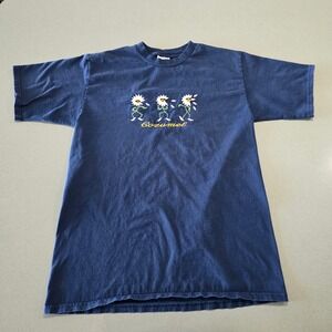 Vintage Yacht Club Cozumel Dancing Daisies Graphic T-Shirt Navy Blue Mens Large